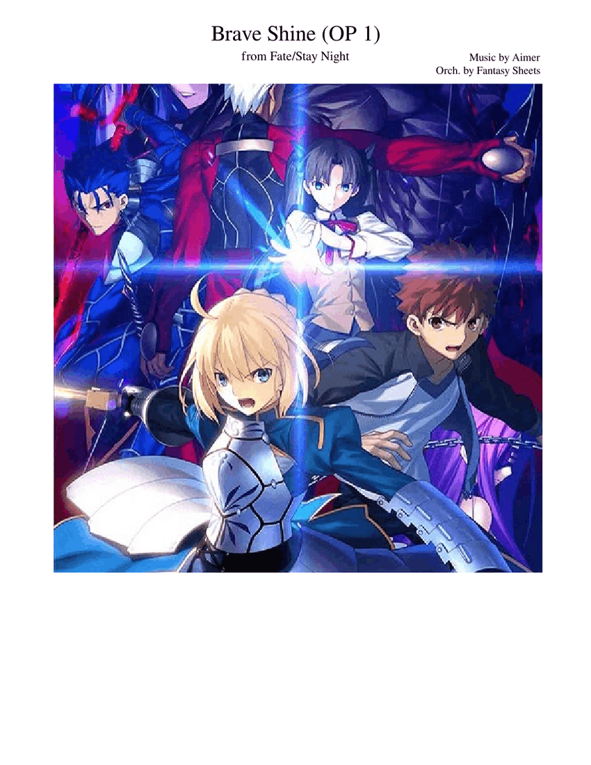 Fate Stay Night Unlimited Blade Works Brave Shine Op1 Sheet Music For Saxophone Alto Crash Guitar Bass Guitar More Instruments Mixed Ensemble Musescore Com Fate Stay Night Unlimited Blade Works Brave Shine Op1 Sheet Music For Saxophone Alto Crash Guitar Bass Guitar More Instruments Mixed Ensemble Musescore Com
