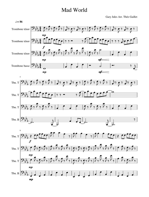 Mad World (Trombone Quartet)
