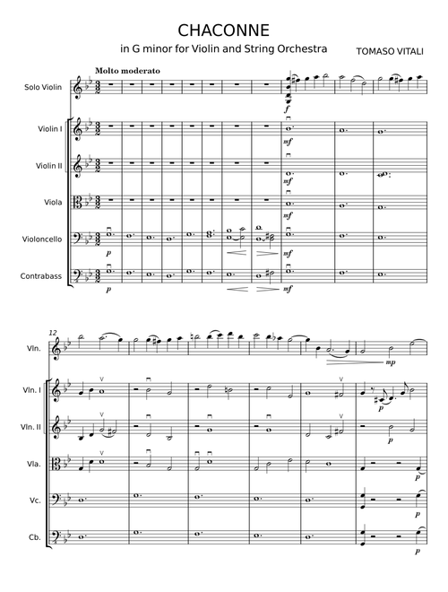 Chaconne in G minor - Tomaso Antonio Vitali