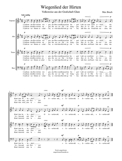 Wiegenlied der Hirten – Max Bruch