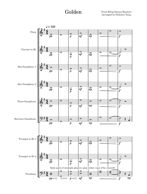 Golden (KPop Demon Hunters) - Score