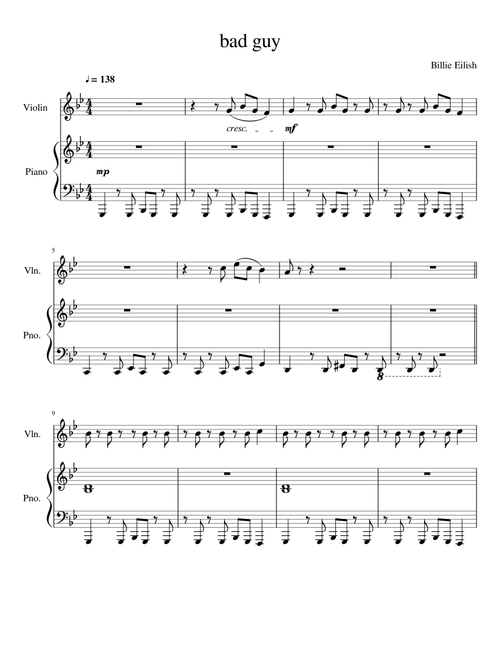 Bad guy Violin