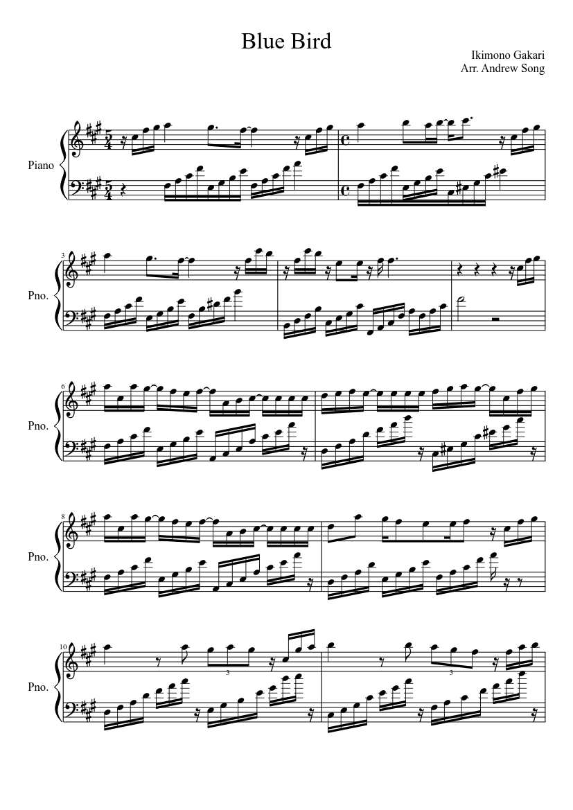 Blue Bird Sheet music for Piano (Solo) 