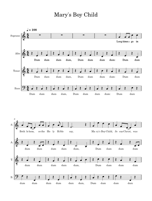 Mary's Boy Child – Misc Traditional