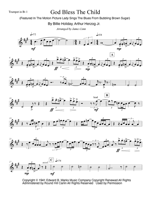 God Bless' The Child (Arr. James Linn) - Billie Holiday (Brass Ensemble)