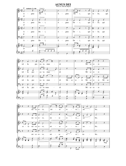 Missa St. John the Baptist - AGNUS