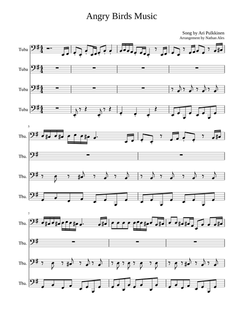 Angry Birds Tuba Quartet