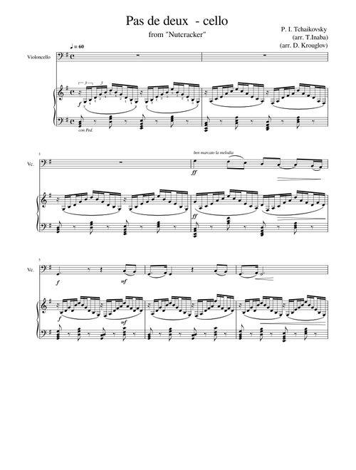 Pas de Deux – Pyotr Ilyich Tchaikovsky arr. T. Inaba cello and piano (arr. D. Krouglov)