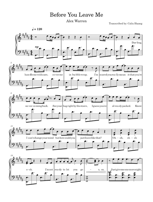 Before You Leave Me