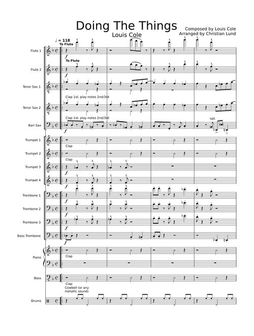 Doing The Things - Louis Cole | Big Band Arrangement