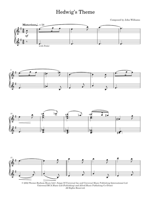 Hedwig's Theme - John Williams (Piano Solo)