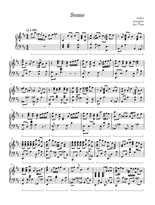 Some - SoYou and Junggigo (Piano Solo)