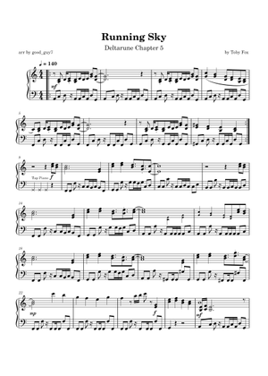 Running Sky – Toby Fox | Deltarune Chapter 5 OST Sheet Music for Piano ...