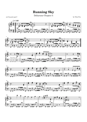 Running Sky – Toby Fox | Deltarune Chapter 5 OST Sheet Music for Piano ...