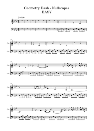 Flow – Creo (Piano Solo) Nullscapes - Geometry Dash Level Sheet Music ...