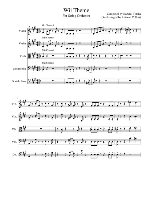 Wii Themes for String Orchestra