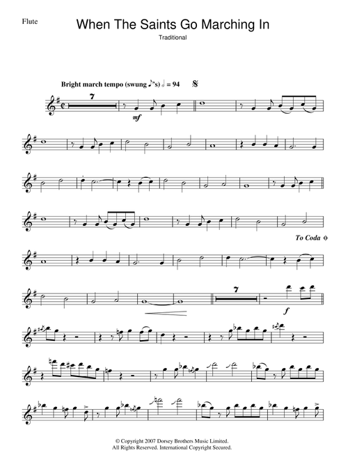 When The Saints Go Marching In - Louis Armstrong (Flute Solo)
