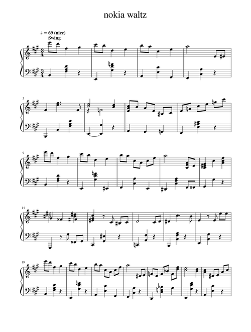 when you get a new phone but you are a musician (nokia waltz)