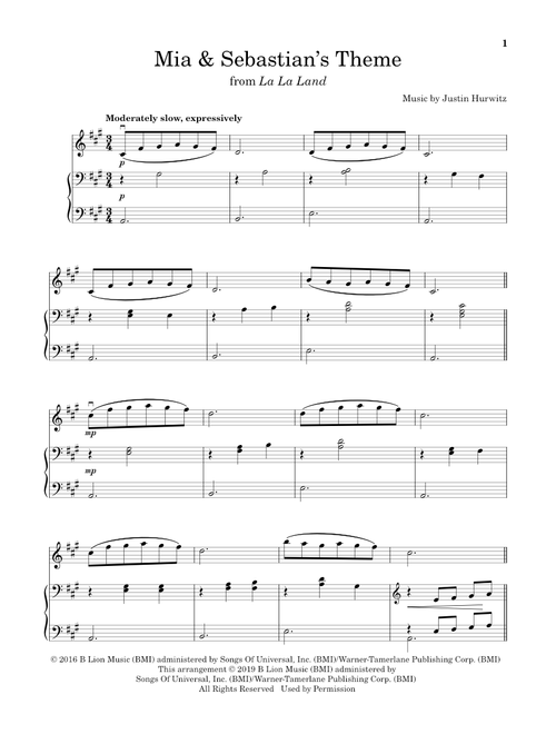 Mia & Sebastian's Theme (from La La Land) - Justin Hurwitz (Violin and Piano)