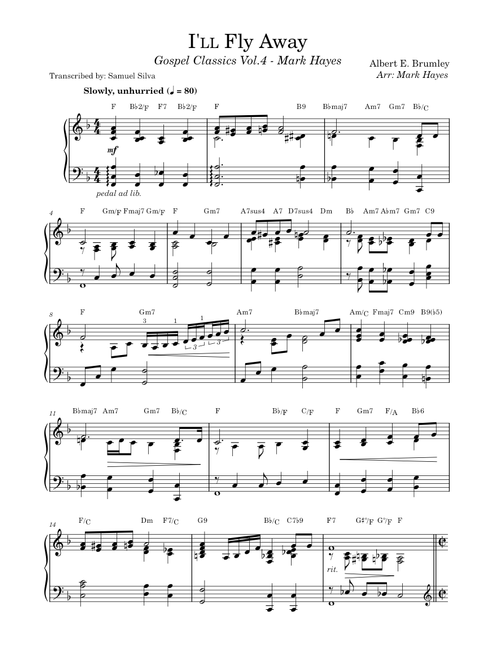 I'll Fly Away - Arr: Mark Hayes