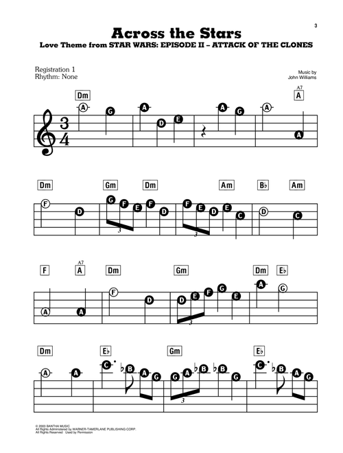 Across The Stars (Love Theme from Star Wars: Attack of the Clones) - John Williams (E-Z Play Today)