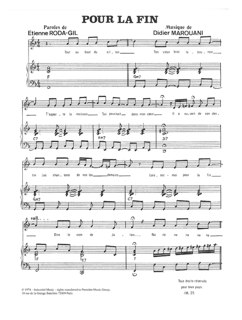 Pour La Fin - Didier Marouani (Piano Vocal)