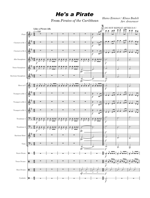 He's a Pirate : Marching Band Arr.