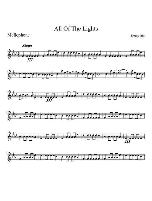 all Of The Lights Mellophone