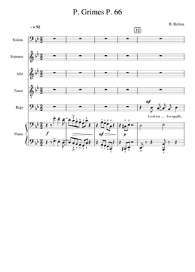 Free Peter Grimes, Op. 33 by Benjamin Britten sheet music