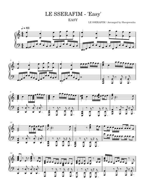 SEVENTEEN sheet music by sheepwonha | Play, print, and download in