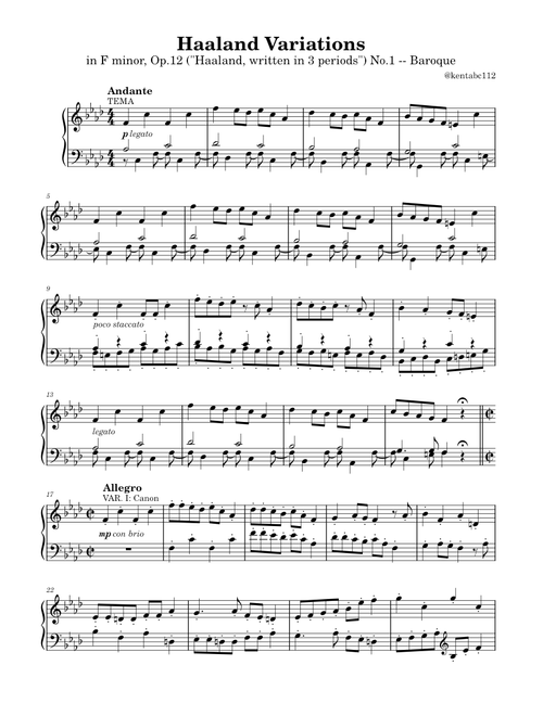 Haaland Variations (Op.12 No.1)