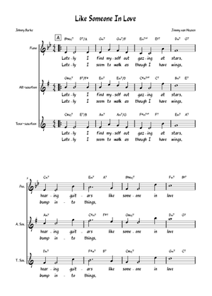 Like Someone in Love Sheet Music with Chords for Piano (Solo) easy