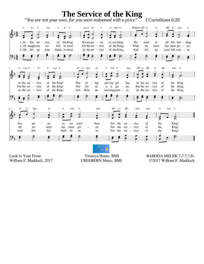 The Service Of The King Piano Tutorial