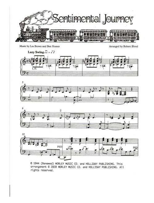 Sentimental Journey (Arr. Robert Blond) - Doris Day (Piano Solo)