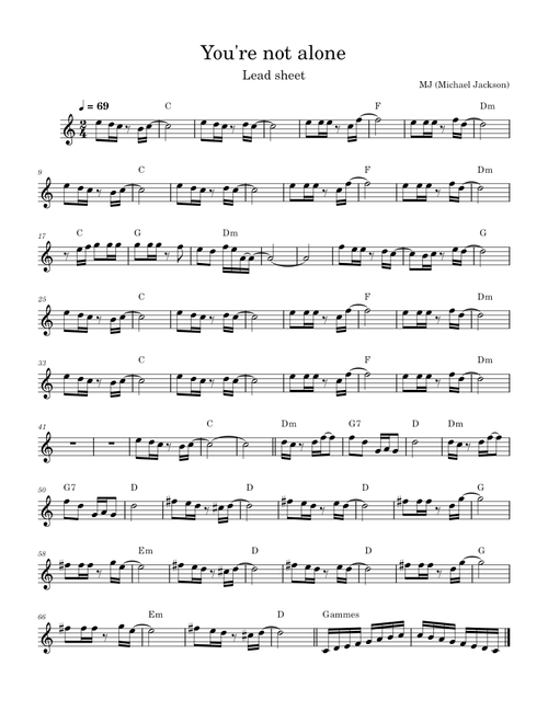 You're not alone -MJ – Michael Jackson