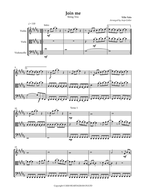 Join Me In Death (Arr. Anja Goller) - HIM (String Ensemble)