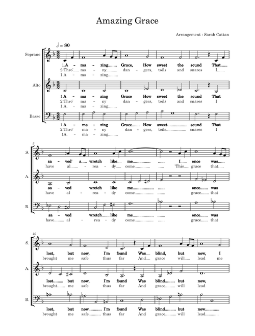 Amazing Grace – Misc Praise Songs Amazing Grace – SAB
