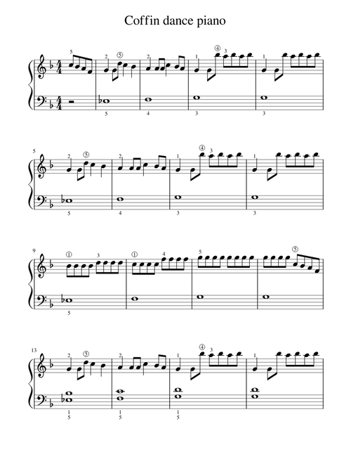 Coffin dance piano d