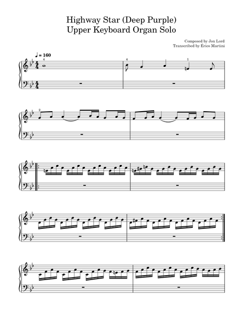 Highway star – Deep Purple - Organ Solo