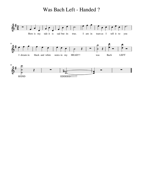 Was Bach Left Handed ?