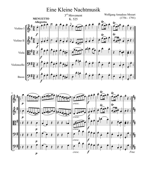 Eine Kleine Nachtmusik, 3rd Movement