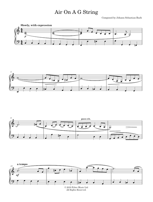 Air On A G String - JS Bach (Solo)