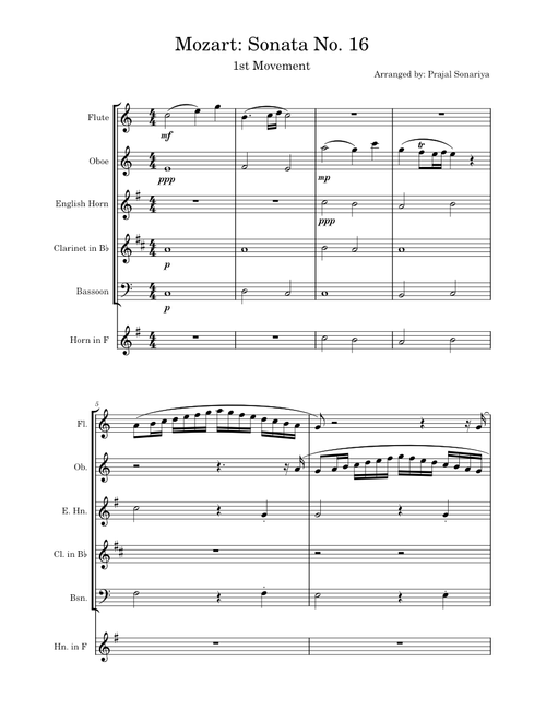 Piano Sonata No.16 in C major, K.545 – Wolfgang Amadeus Mozart