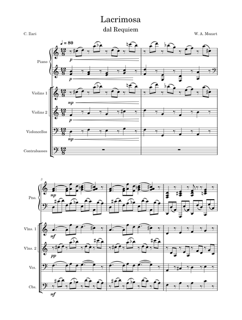 Lacrimosa – Wolfgang Amadeus Mozart by Chiara Ilari