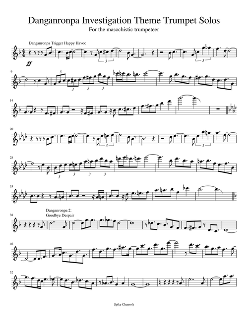 Danganronpa Investigation Theme Trumpet Solos WIP