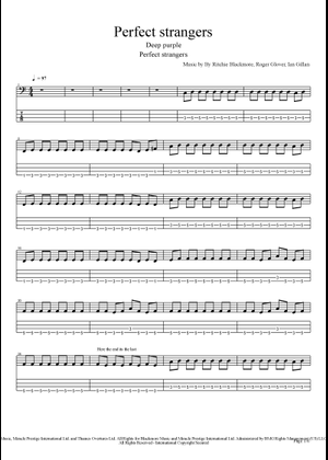 Perfect Strangers Deep Purple Keyboard Sheet Music for Organ