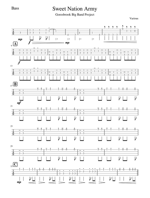 Sweet Nation Army-Bass
