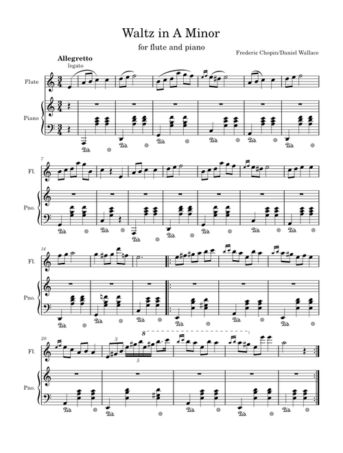 Waltz in A minor, B.150 – Frédéric Chopin /Daniel Wallace