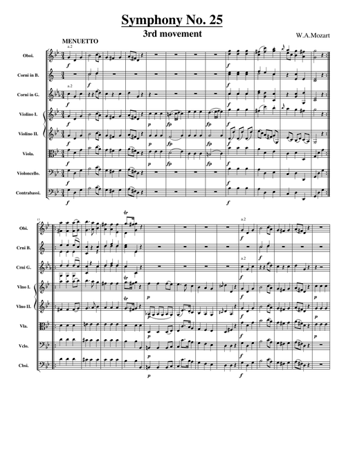 W.A.Mozart - Symphony No 25 "The Little G Minor Symphony" - 3rd movement
