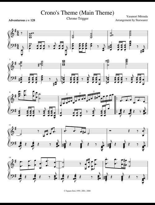 Chrono Trigger Piano OST sheet music by Starsoarer | Play, print
